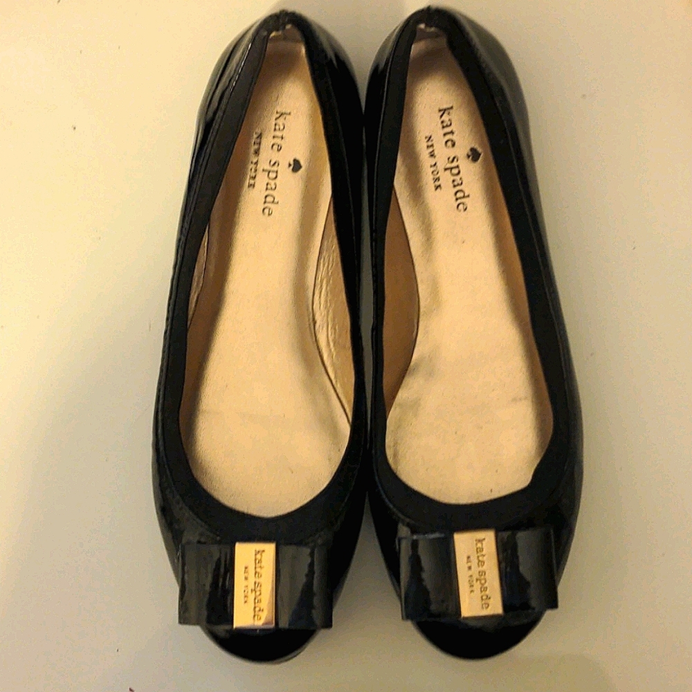 Kate Spade Black Patent Leather Ballet Flat - 7